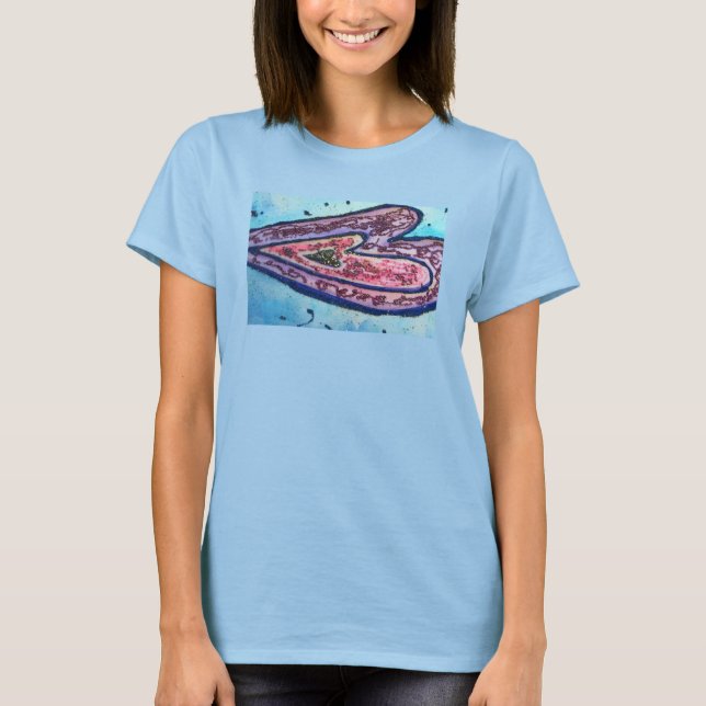 Rosa Glitzer Liebe Kunst Kunst Shirts (Vorderseite)