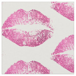 Rosa Glitzer-Lippen #2 Stoff