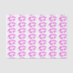 Rosa Glitzer Lips Muster Seidenpapier