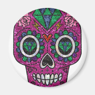 Rosa Glitzer Magnet