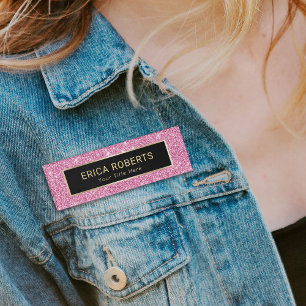 Rosa Glitzer-Make-upkünstler-Haar-Salon modern Namenschild