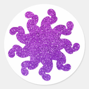 Rosa Glitzer Mandala Stickers