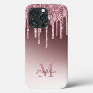 Rosa-Glitzer-Monogramm aus elegantem Rosa Case-Mate iPhone Hülle