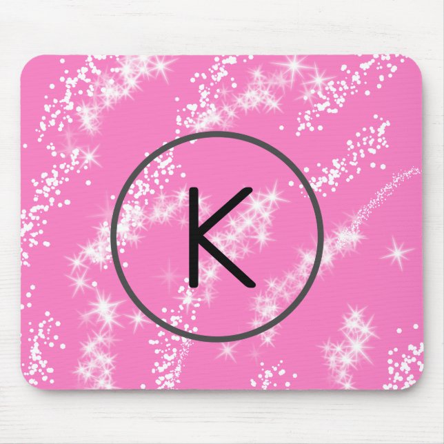 Rosa Glitzer Mousepad (Vorne)