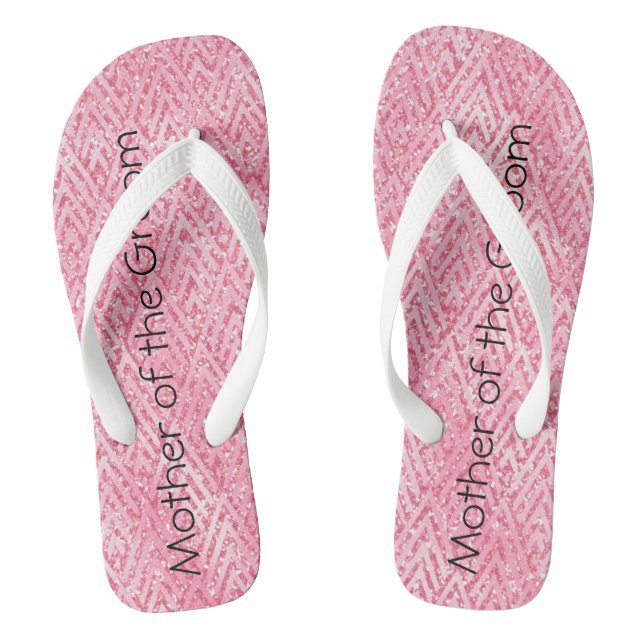 Rosa Glitzer Mutter des Brautfräutergeschenks Flip Flops (Fußbett)