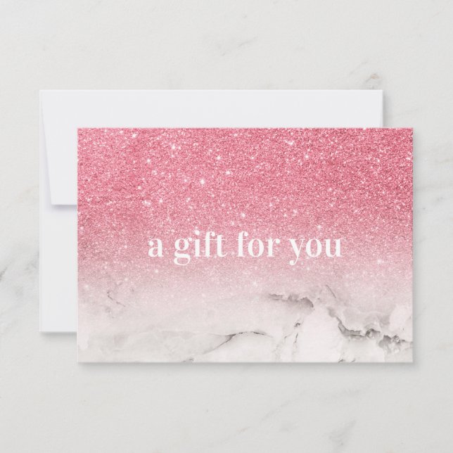 Rosa Glitzer Ombre Marmorsalon Makeup Boutique (Vorderseite)