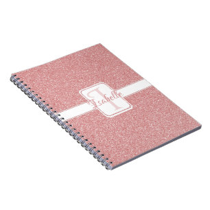Rosa Glitzer Personalisiert Notebook Notizblock