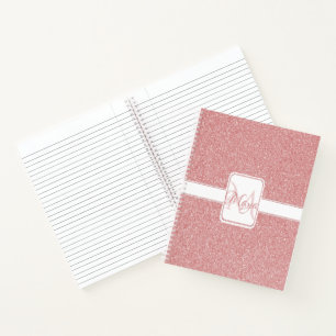 Rosa Glitzer Personalisiert Notebook Notizbuch