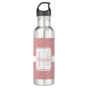 Rosa Glitzer Personalisiert Wasser Flasche Edelstahlflasche