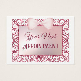 Rosa Glitzer-Rahmenbogenbestellkarte