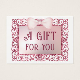 Rosa Glitzer Rahmenbogenkarte