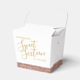 Rosa Glitzer Rose Gold Sweet 16 Name Mini Ausgenom Geschenkschachtel