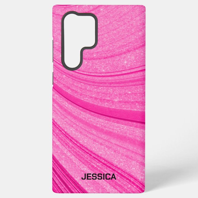 Rosa Glitzer Samsung Galaxy Hülle (Rückseite)