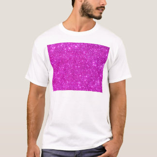 Rosa Glitzer-Schein-kundengerechter Entwurf T-Shirt