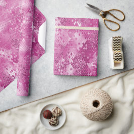 Rosa Glitzer Schlange Haut Geschenkpapier