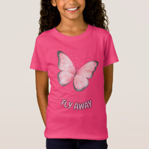 rosa-glitzer-schmetterling T-Shirt