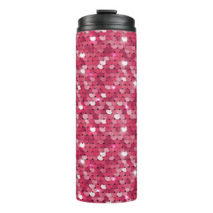 Rosa Glitzer-Sequenzmuster Thermosbecher