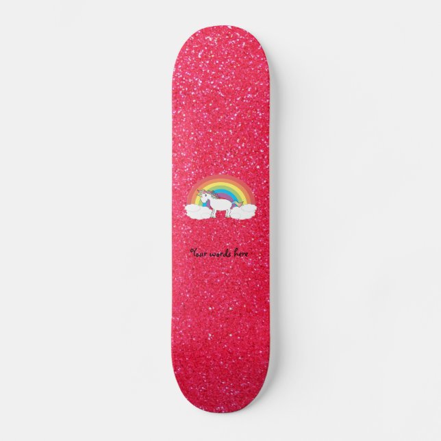 Rosa Glitzer Skateboard (Vorderseite)