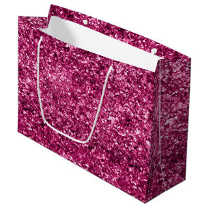 Rosa Glitzer Sparkle Große Geschenktüte