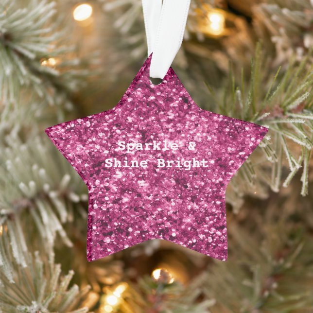 Rosa Glitzer Sparkle Ornament (Baum)