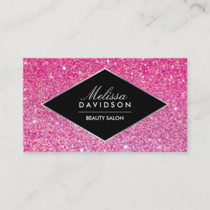 Rosa Glitzer und Glamour Beauty Business Card Visitenkarte