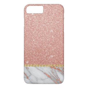 Rosa Glitzer und Marmor Case-Mate iPhone Hülle