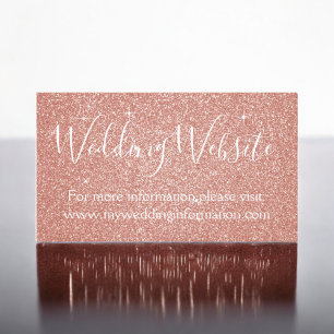 Rosa Glitzer und sparkle Business Begleitkarte