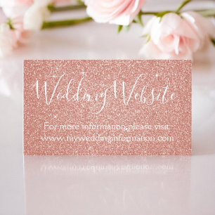 Rosa Glitzer und sparkle Business Begleitkarte