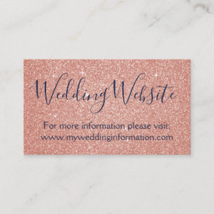 Rosa Glitzer und sparkle Business Begleitkarte