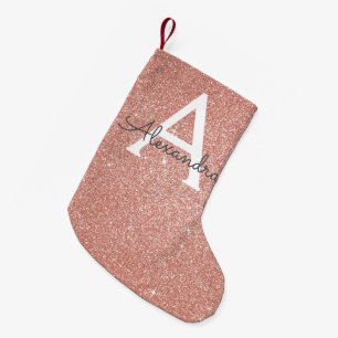 Rosa-Glitzer und Sparklogramm Kleiner Weihnachtsstrumpf