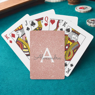 Rosa-Glitzer und Sparklogramm Spielkarten