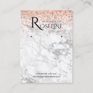 Rosa Glitzer - weiße Logokombination Visitenkarte