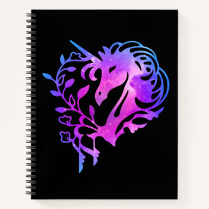 Rosa Glitzern Galaxy Unicorn-Notebook Notizbuch