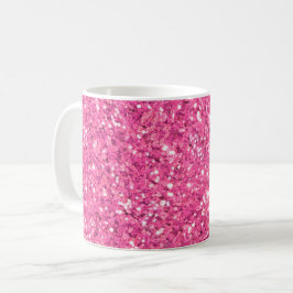 Rosa glitzerndes Glitzer Kaffeetasse