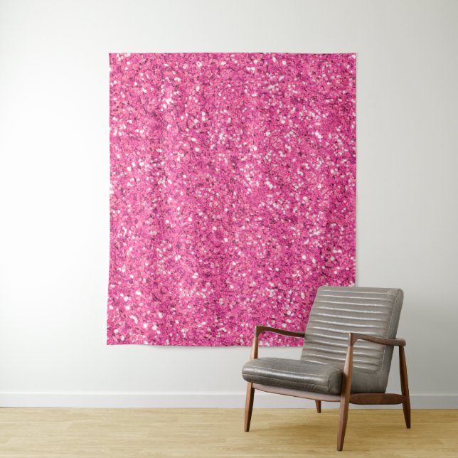Rosa glitzerndes Glitzer Wandteppich (Beispiel)