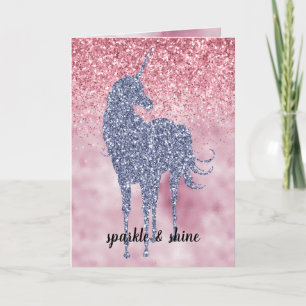 Rosa Glitzy Glitzer Lila Einhorn