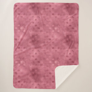 Rosa Glitzy Lippen Sherpadecke