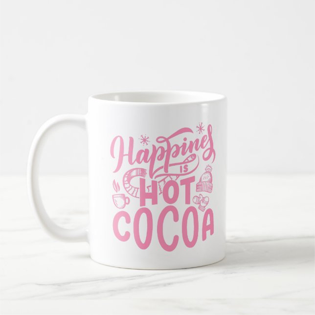 Rosa Glück ist heißes Kakao Kaffeetasse (Links)