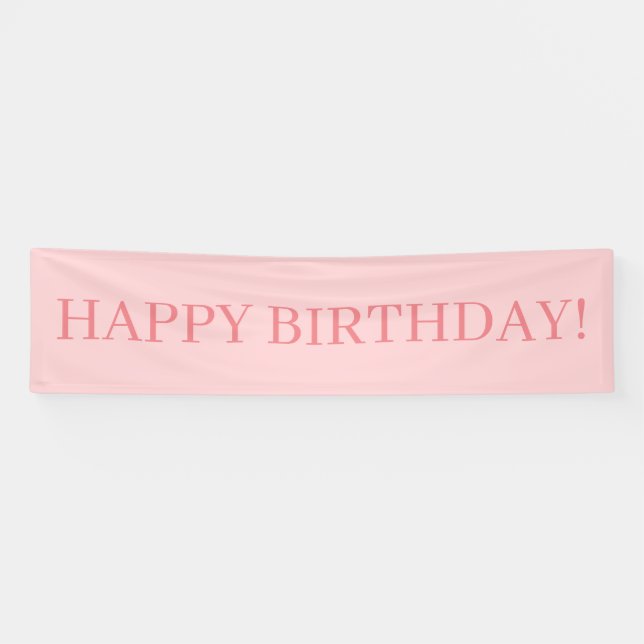 Rosa Glücklicher Geburtstag Banner (Horizontal)