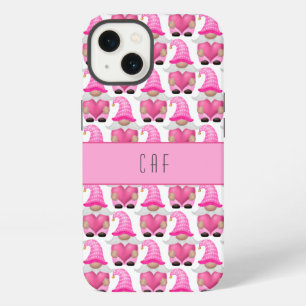 Rosa Gnome Herzen Monogram Wald Süß iPhone 13 Hülle