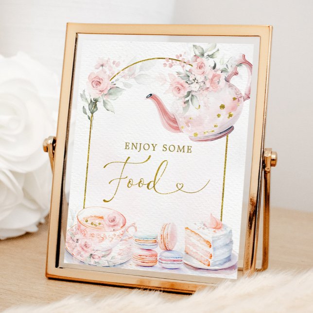 Rosa Gold Brautparty Tee Party Poster (Von Creator hochgeladen)