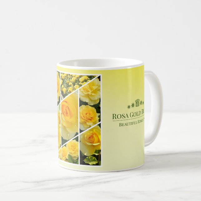 Rosa Gold Bunny コーヒーマグカップ Kaffeetasse (VorderseiteRechts)