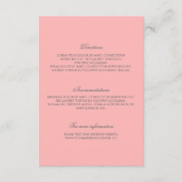 Rosa Gold Confetti Wedding Details Begleitkarte