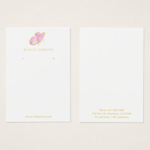 Rosa Gold Elegante Butterfly Earring Display Card