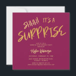 Rosa Gold Es ist eine Überraschung 50. Geburtstag Einladung<br><div class="desc">Schah! Es ist eine Überraschung 50. Geburtstag Gold Pink Einladung Ihre Gäste werden wissen,  dass dies ein besonderes Party,  wenn Sie nur auf diese Einladung!</div>