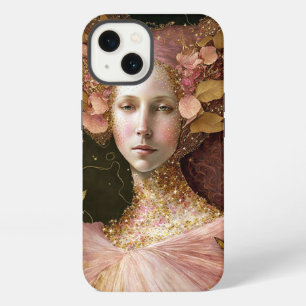 Rosa Gold Feenfrau Fae-Frau Fantasy-Kunst iPhone 13 Hülle