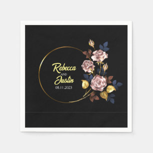 Rosa Gold florale Modern Boho Serviette