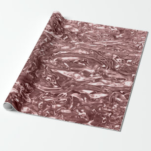 Rosa Gold Flüssig Chrom Metallic Chic Glam Party Geschenkpapier