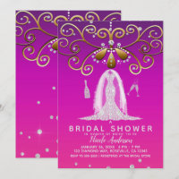Rosa Gold Glamour Diamant Hochzeitskleid Braut Dus