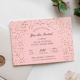 Rosa Gold Glitter Business-Gala-Abendveranstaltung Einladung